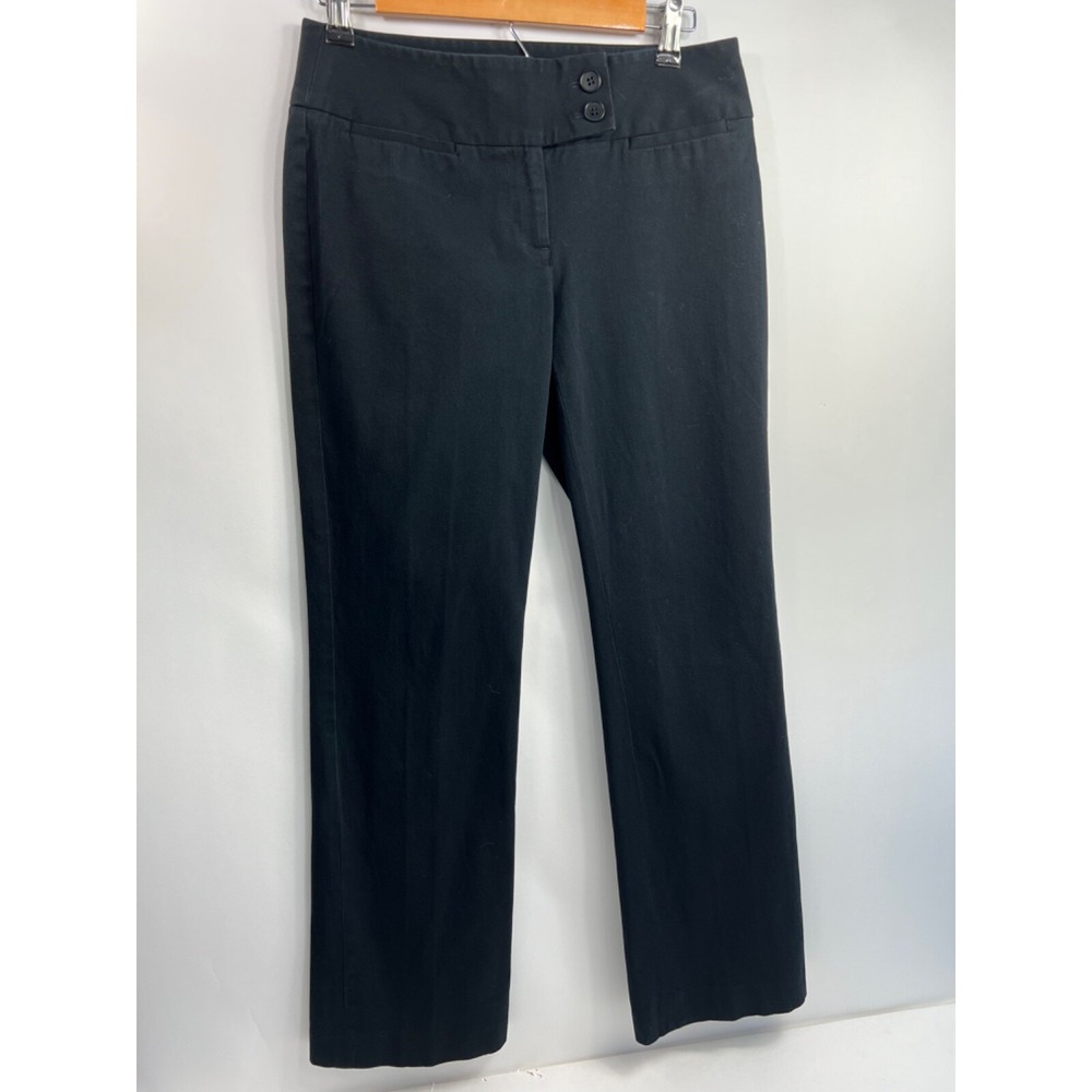 Talbots Signature Trouser Pants Women's Size 2 Black Coin Pockets Wide Waistband